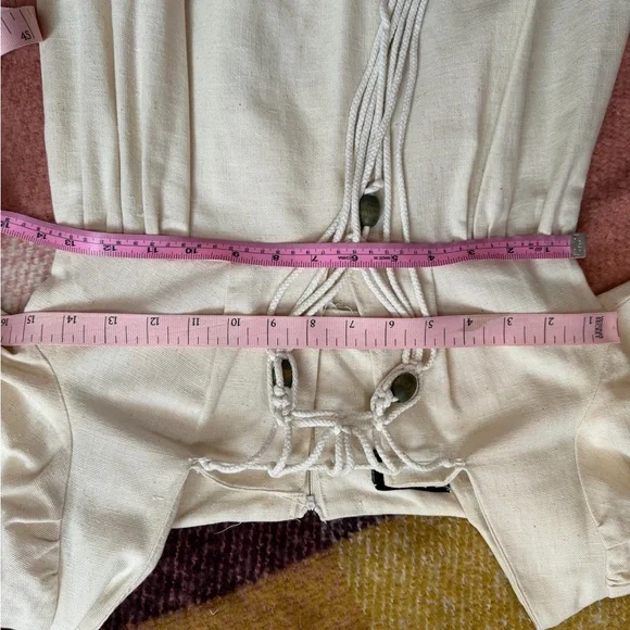 Gunne Sax Cream Maxi Dress with Details - Picture 4 of 5